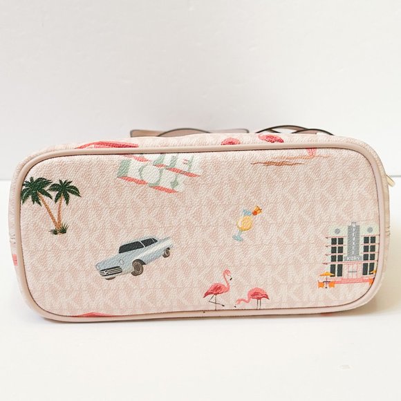 Michael Kors Jet Set Travel XS Carryall Tote Crossbody Bag MK Pink Miami - Picture 6 of 11